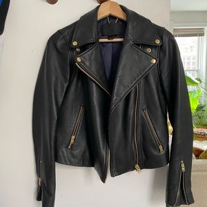 J Crew leather moto jacket